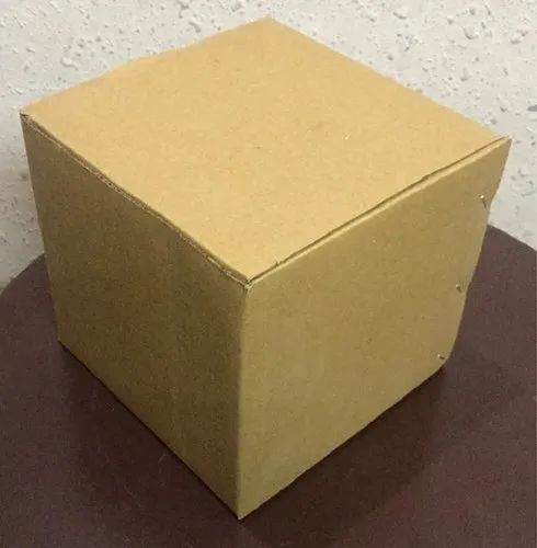 Brown square laminated corrugated box